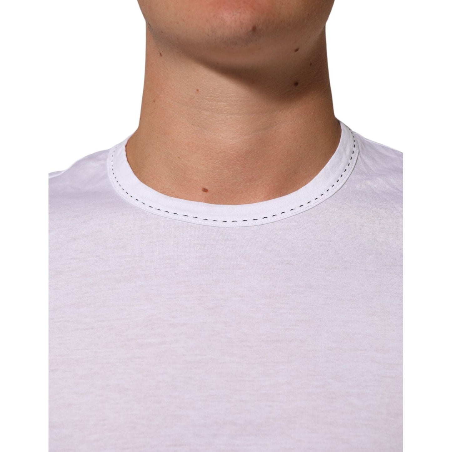 Dolce & Gabbana White Cotton Crew Neck Underwear Tee T-shirt