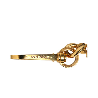 Dolce & Gabbana Black Leather Pearl Chain Bag Accessory Shoulder Strap