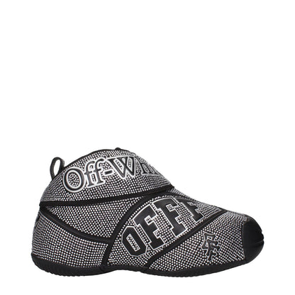 Off-White Black Cotton Sneakers