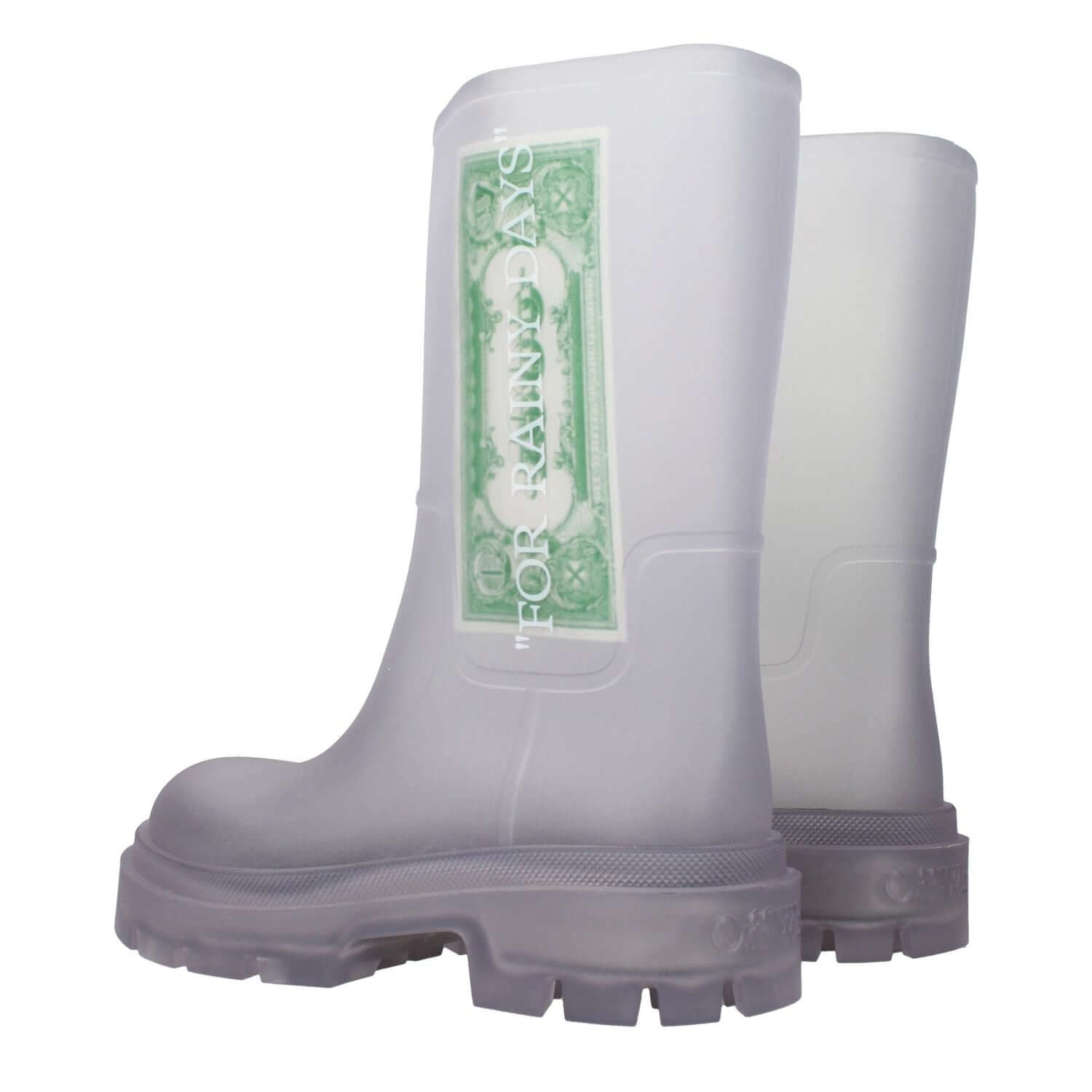 Off-White Transparent Pvc Ankle Boots