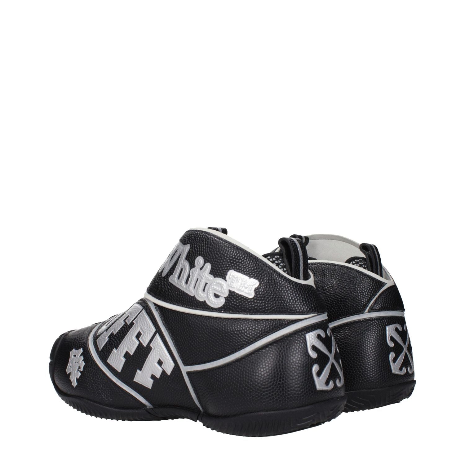 Off-White Black Leather High Top Sneakers