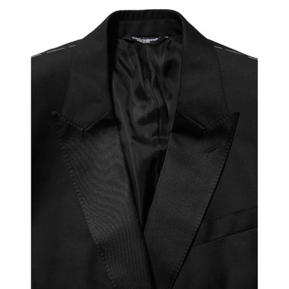 Dolce & Gabbana Black MARTINI Double-Breasted Suit Blazer