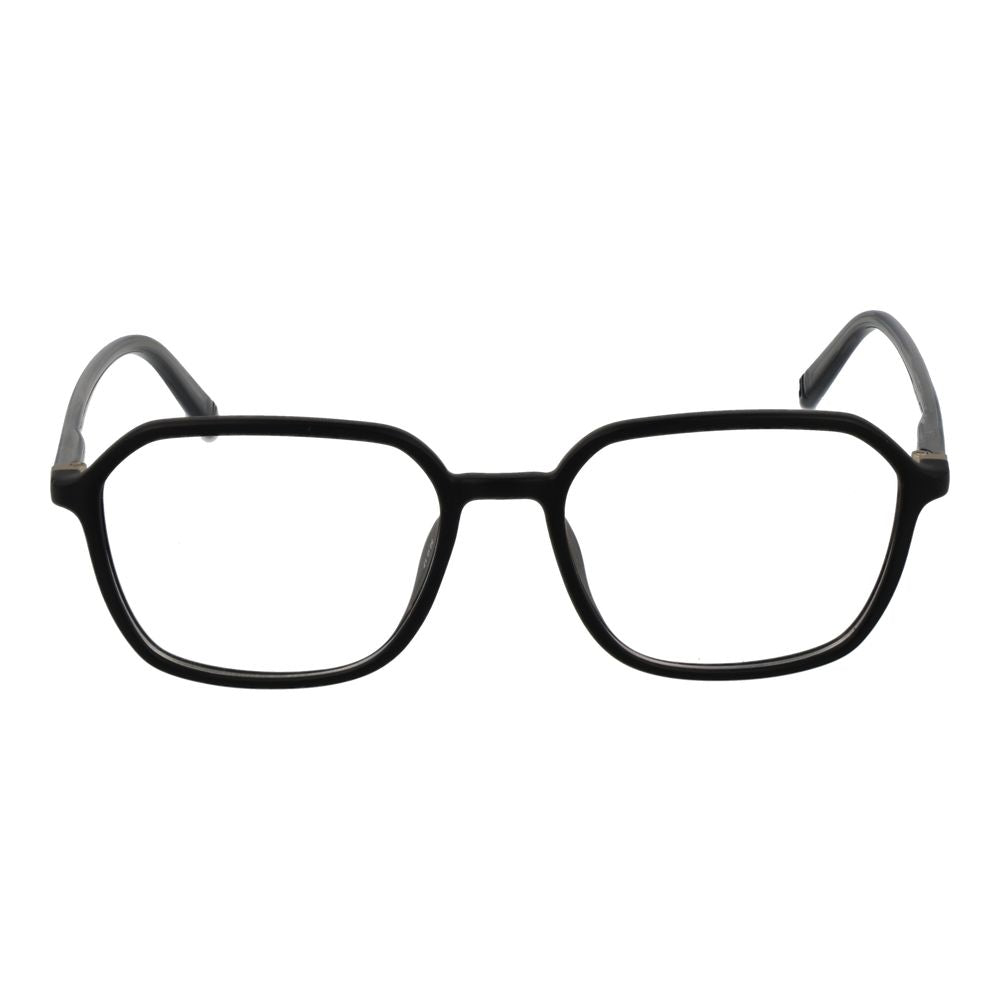 Fila Black Cellulose Propionate Glasses (Frames), full-rim square style for men with demo lenses.