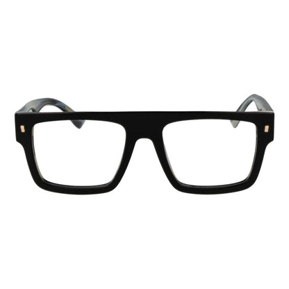 Dsquared² Black Acetate Glasses (Frames) in full-rim rectangular style for men.