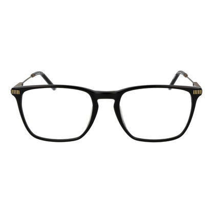 Hackett Black Acetate Glasses (Frames) for men, full-rim rectangle style with black frame and demo lenses, size 55-19-145.
