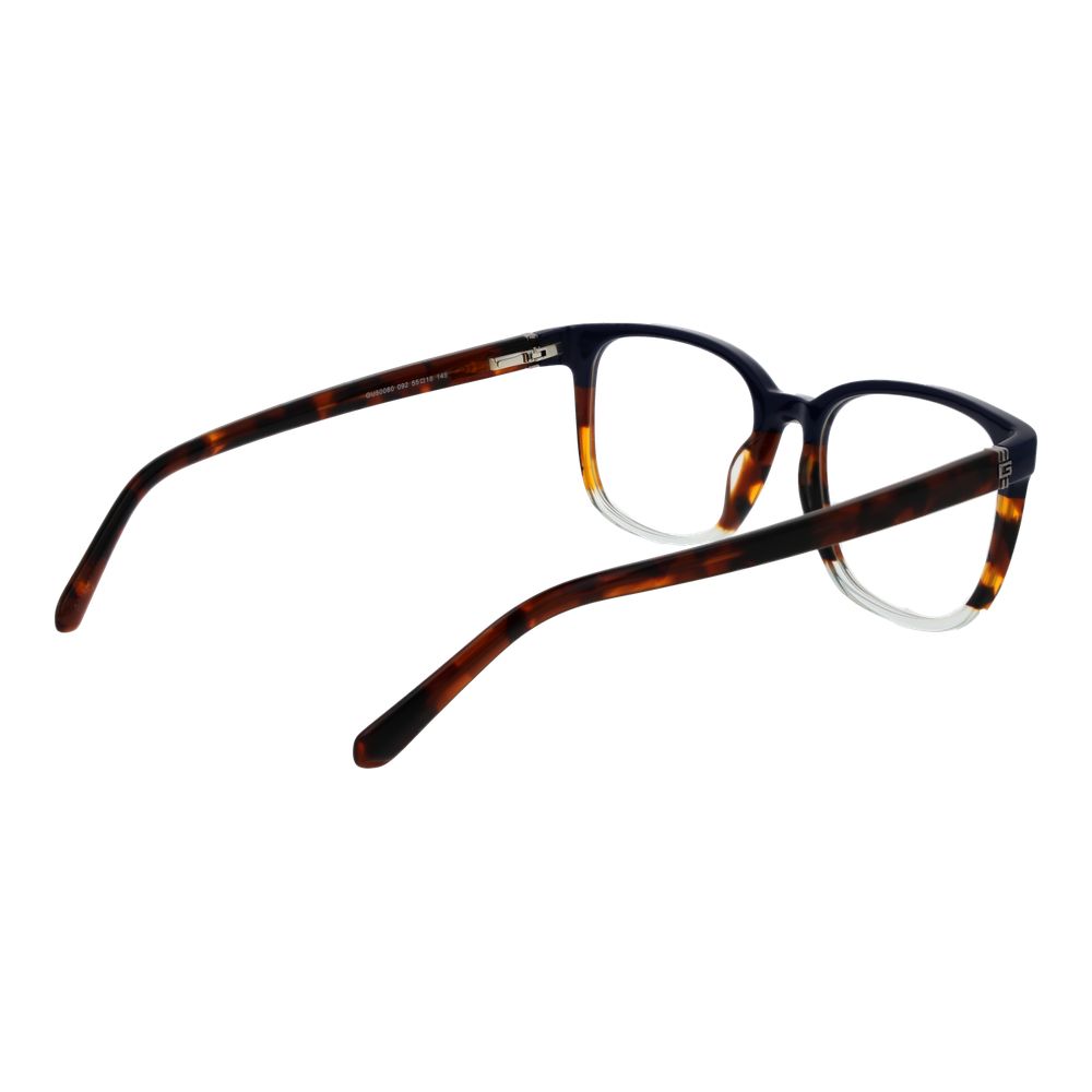 Guess Multicolor Acetate Glasses (Frames) for men, full-rim rectangle style with spring hinge, multicolor acetate frame and plastic demo lenses.