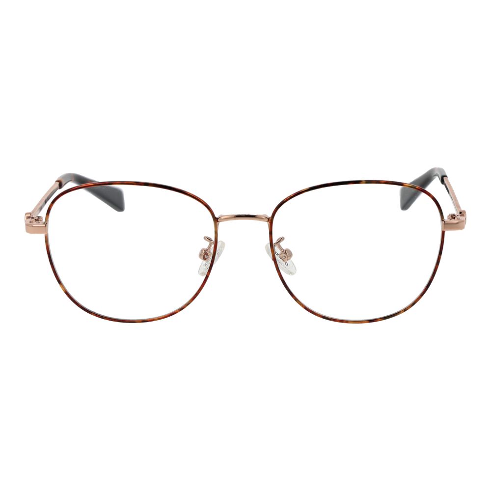 Guess Rose Gold Metal Glasses (Frames) - women's round full-rim style with demo lenses, 53-17-140 sizing.