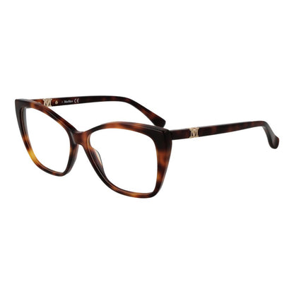 Max Mara Brown Acetate Glasses (Frames) in full-rim square style for women.