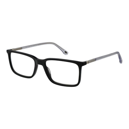 Land Rover Black Acetate Glasses (Frames) for men with full-rim rectangle design and plastic demo lenses.