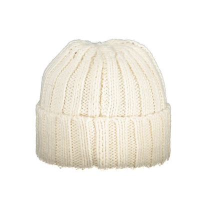 Norway 1963 White Marabou Men Cap with classic knit design, offering a sophisticated and bold fashion statement.
