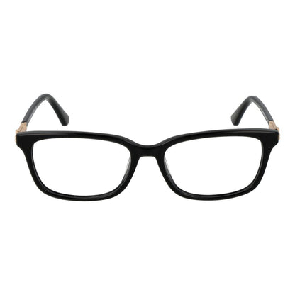 Guess Black Acetate Glasses (Frames), full-rim rectangle style, women, black color, 50-15-140 size, acetate material, includes branded case.