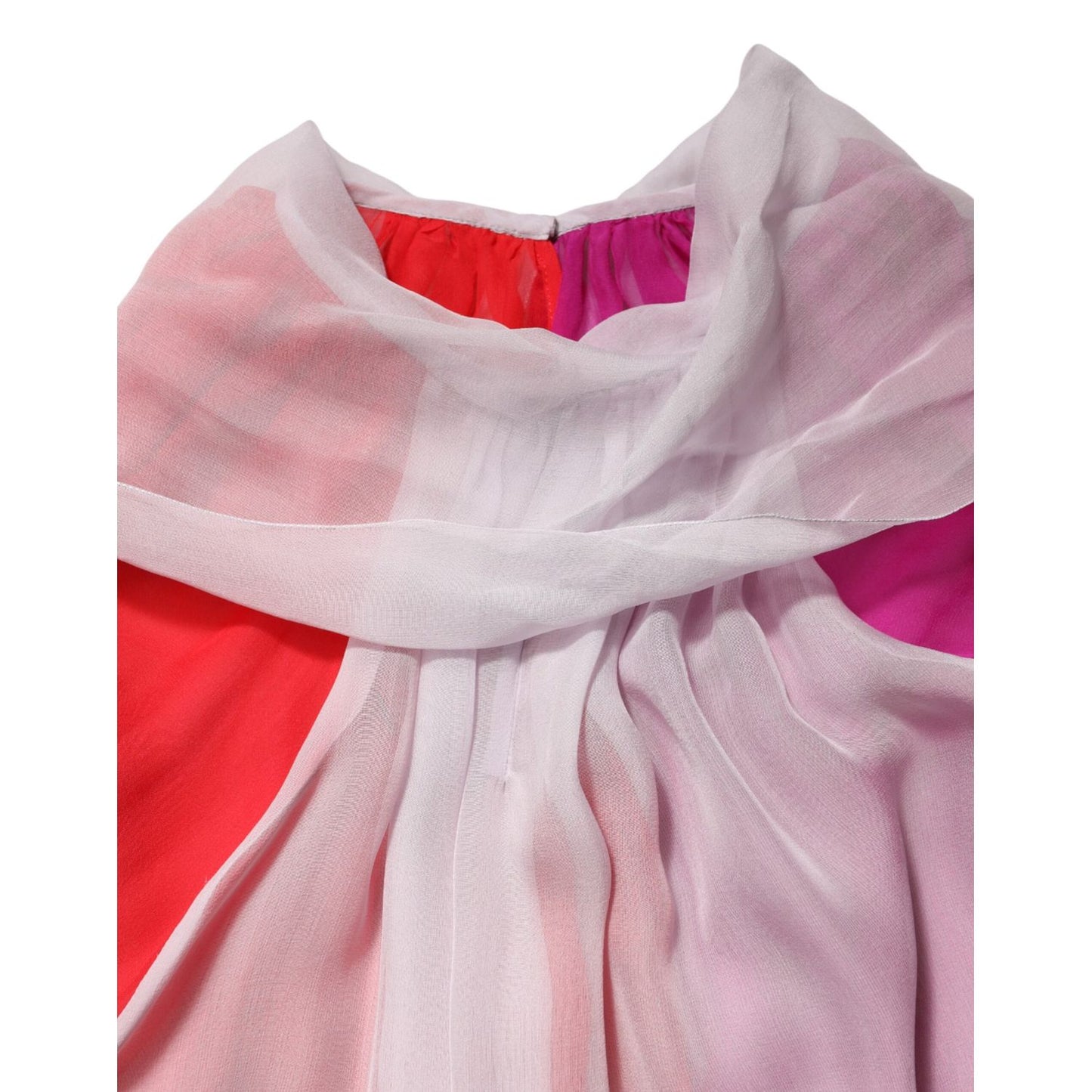 Dolce & Gabbana Multicolor Short Sleeves Silk Blouse Top
