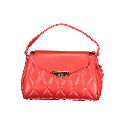 Mario Valentino Rosso Polyurethane Women's Bag with Adjustable Shoulder Strap