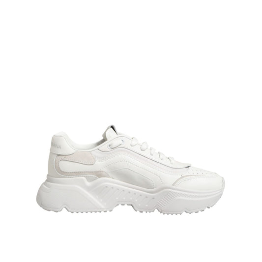 Dolce & Gabbana White Leather Daymaster Low Top Sneakers Shoes