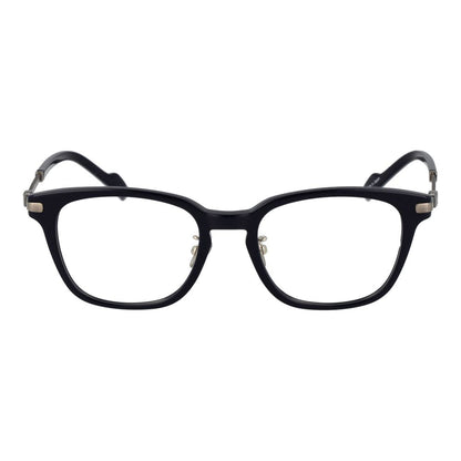 Yohji Yamamoto Blue Metal & Plastic Glasses (Frames), unisex rectangle full-rim style with 50mm plastic lenses and blue frame.