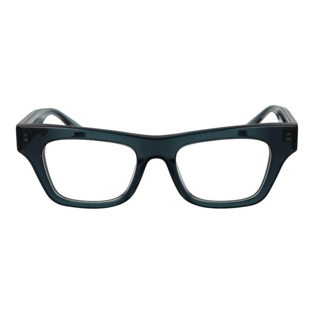 Trussardi Blue Acetate Glasses (Frames) for women with full-rim rectangle style and demo lenses, including branded case.