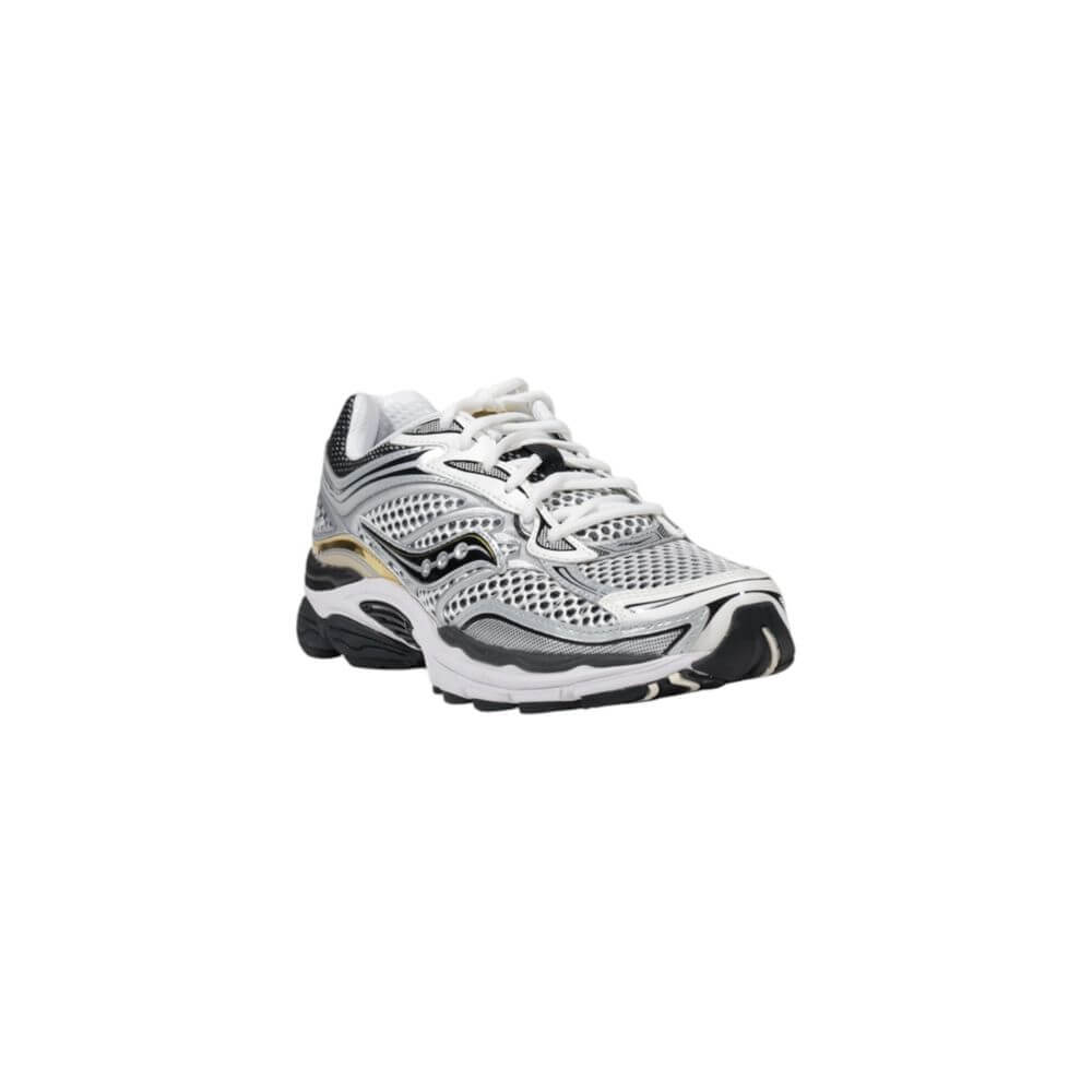 Saucony Gray Mesh Athletic Sneakers - Sporty round toe lace-up design featuring breathable mesh and stylish gray accents.