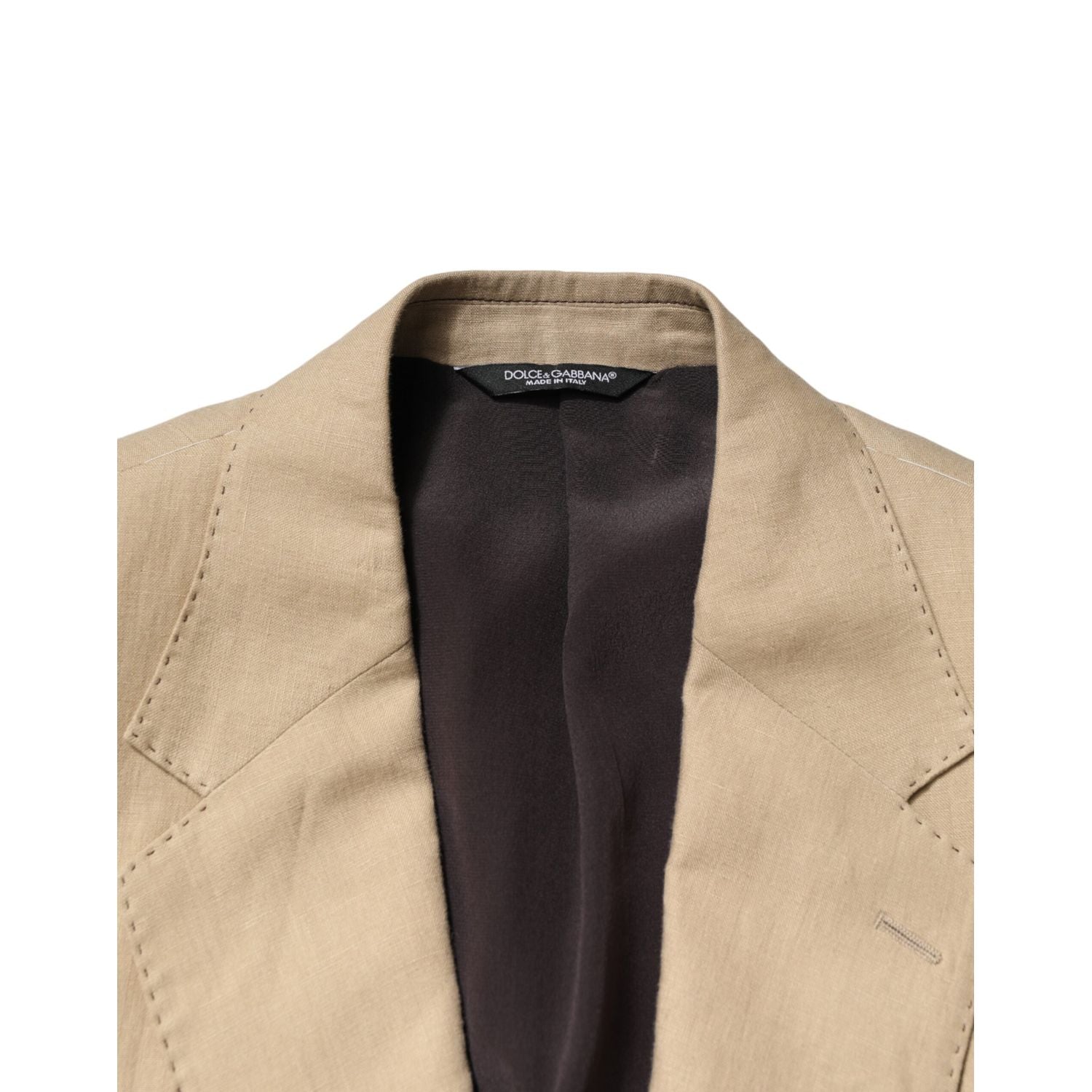 Dolce & Gabbana Beige Linen Single Breasted 2 Piece Suit