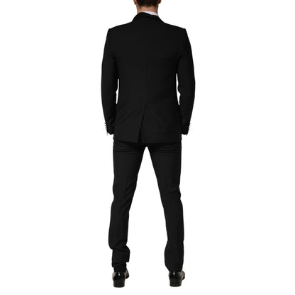 Dolce & Gabbana Dark Gray Wool Single Breasted 3 Piece Men Suit