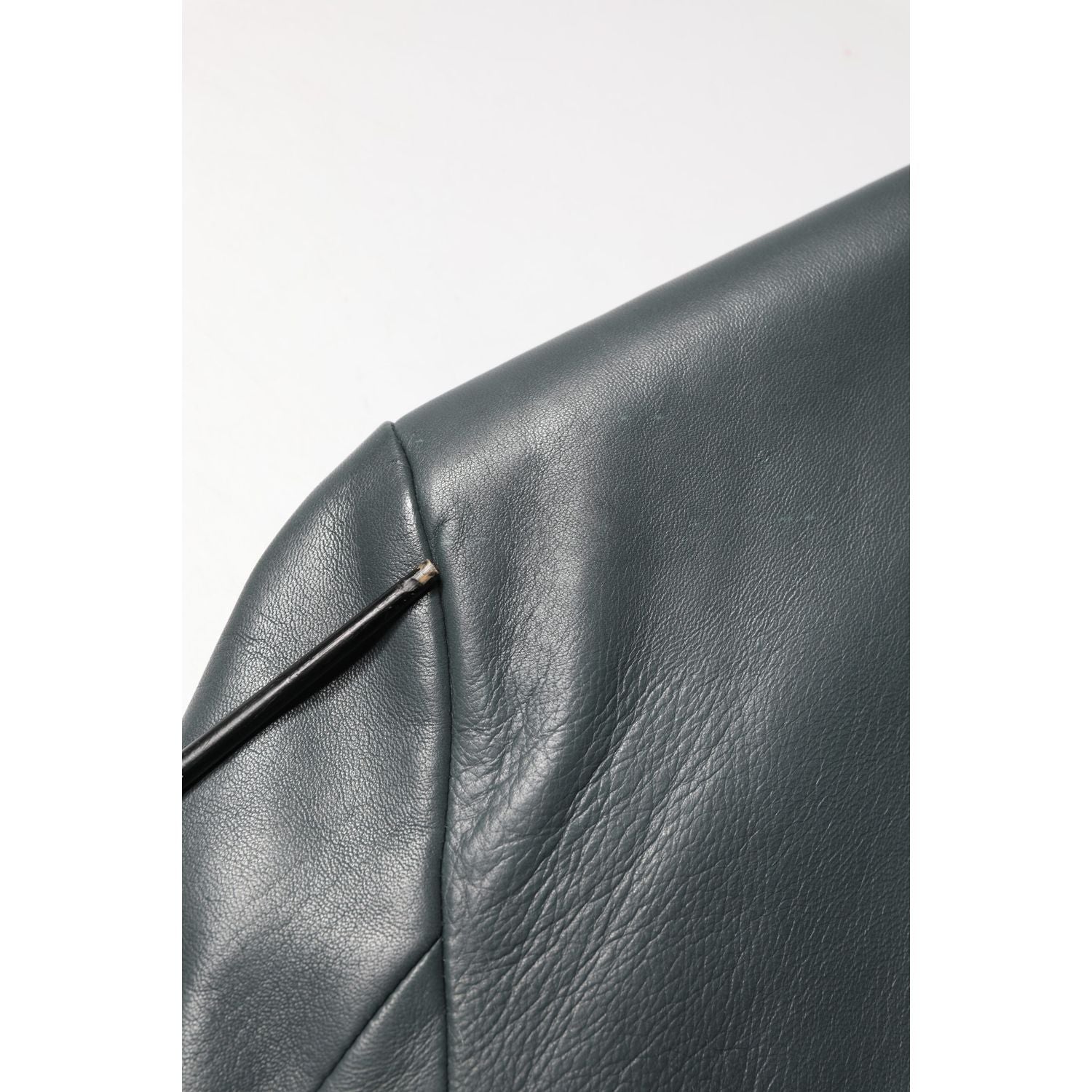 Dolce & Gabbana Black Leather Double Breasted 2Button Blazer