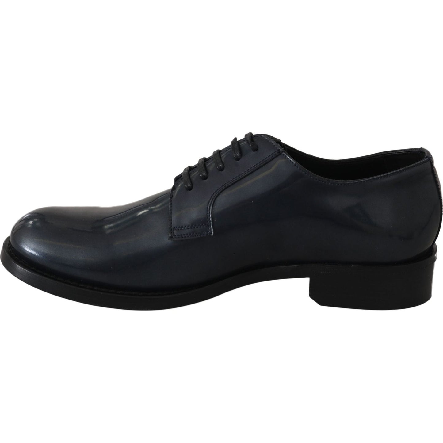 Dolce & Gabbana Blue Leather Derby Dress Formal Shoes