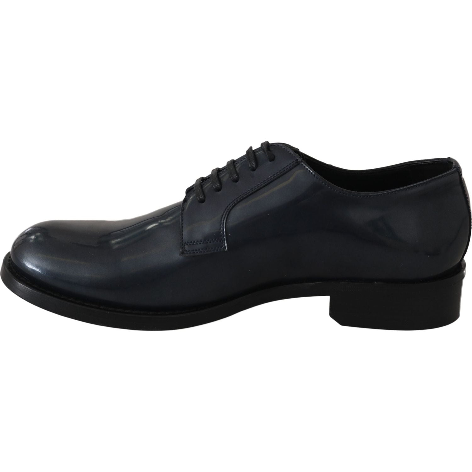Dolce & Gabbana Blue Leather Derby Dress Formal Shoes