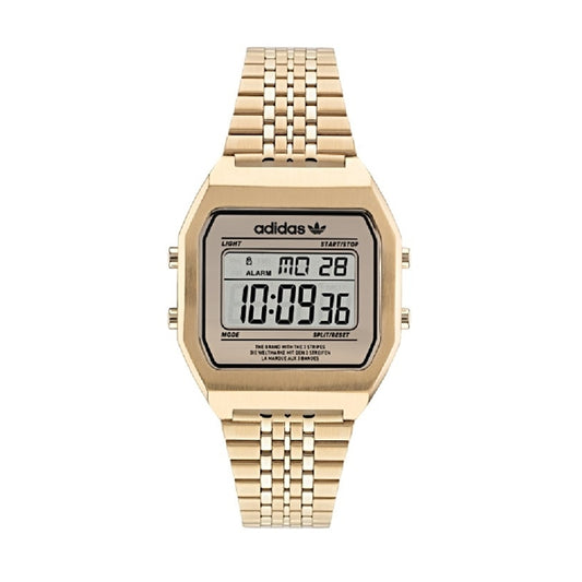 ADIDAS WATCHES Mod. AOST22074 ladies wristwatch in SS IP Gold, 36mm case, 5 ATM water-resistant, multifunction quartz movement with mineral dial.
