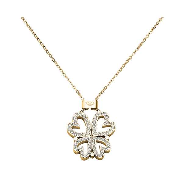 AN JEWELS JEWELRY Mod. AL.NLBUTT4GMC gold necklace with clover pendant design