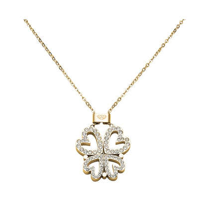 AN JEWELS JEWELRY Mod. AL.NLBUTT4GMC gold necklace with clover pendant design