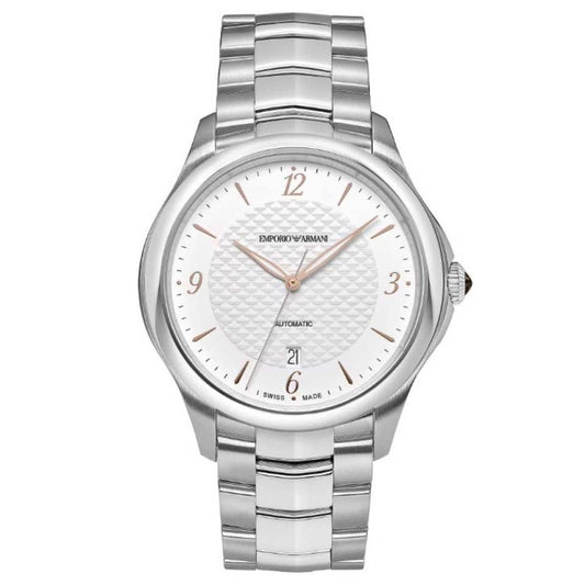 ARMANI EMPORIO SWISS Mod. ESEDRA - Automatic wristwatch with stainless steel strap, 5 ATM water resistance, and sapphire dial.