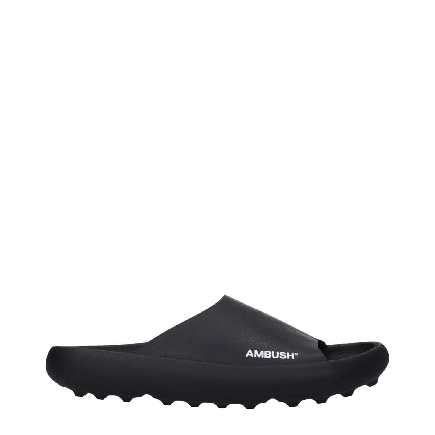 Ambush Black Cotton Slippers