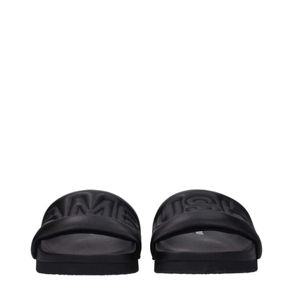 Ambush Black Leather Slippers