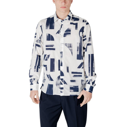 Antony Morato Blue Viscose Shirt