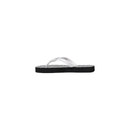 Armani Exchange Black And White Rubber Flip-Flop Sandals