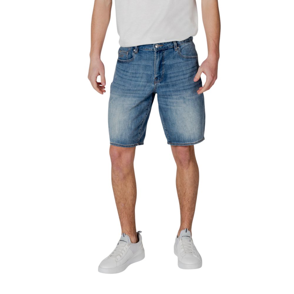 Armani Exchange Blue Polyester Bermuda Shorts