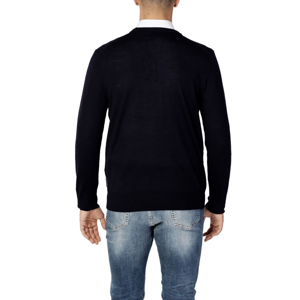 Armani Exchange Blue Wool Sweatshirt