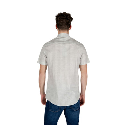Armani Exchange Cream Cotton Shortsleeve Shirt