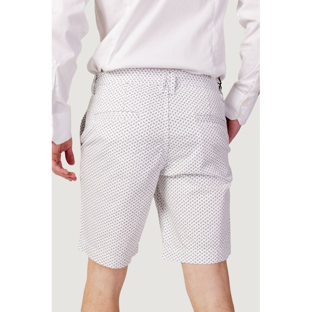 Armani Exchange White Cotton Bermuda Shorts