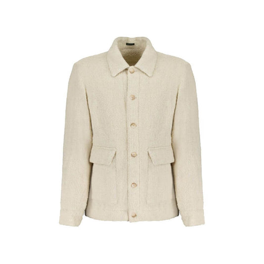 Autore Beige Virgin Wool Full-Length Jacket