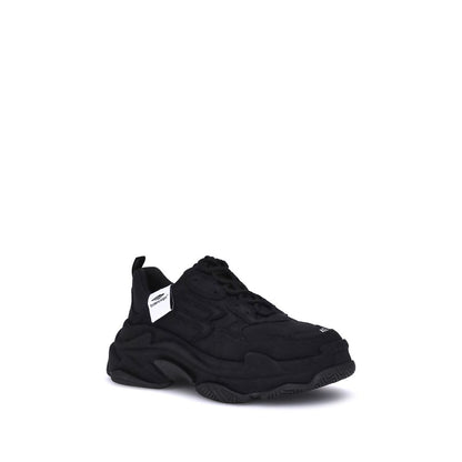 Balenciaga Black Fabric Chunky Sneakers
