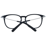 Bally Black Women Glasses Frame, square full-rim black plastic frame with demo lenses, size 53-16-145, including branded case.