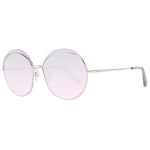 Bally Rose Gold Women Sunglass with mirrored gradient lenses, metal frame, half-rim style, and branded case included.