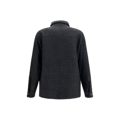 Balmain Black Cotton Shell Jacket