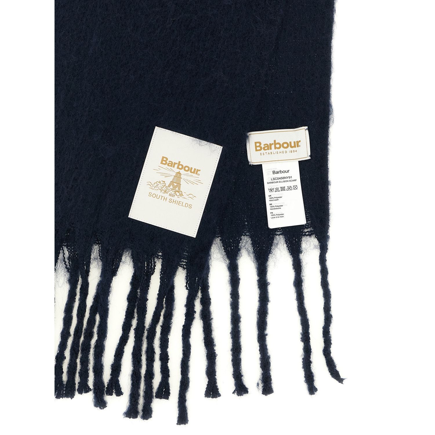 Barbour Blue Polyester Scarf