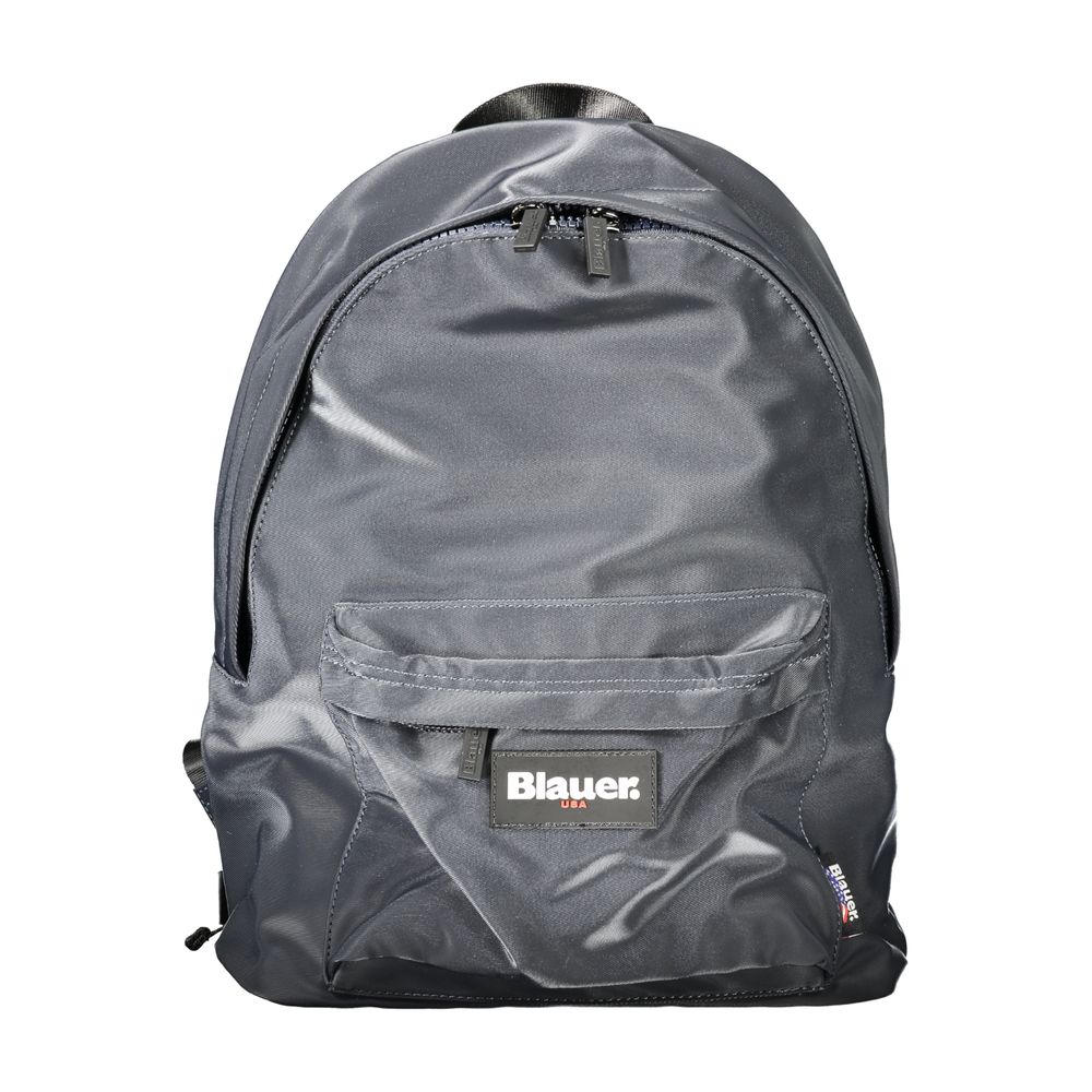 Blauer Blue Polyester Backpack with handle, adjustable straps, external and internal pockets, laptop compartment, and zip closure.