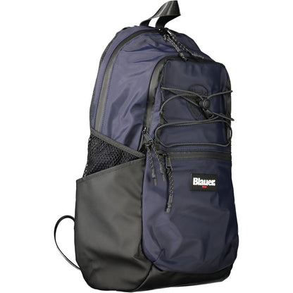 Blauer Blue Polyester Men Backpack with adjustable straps and laptop compartment.