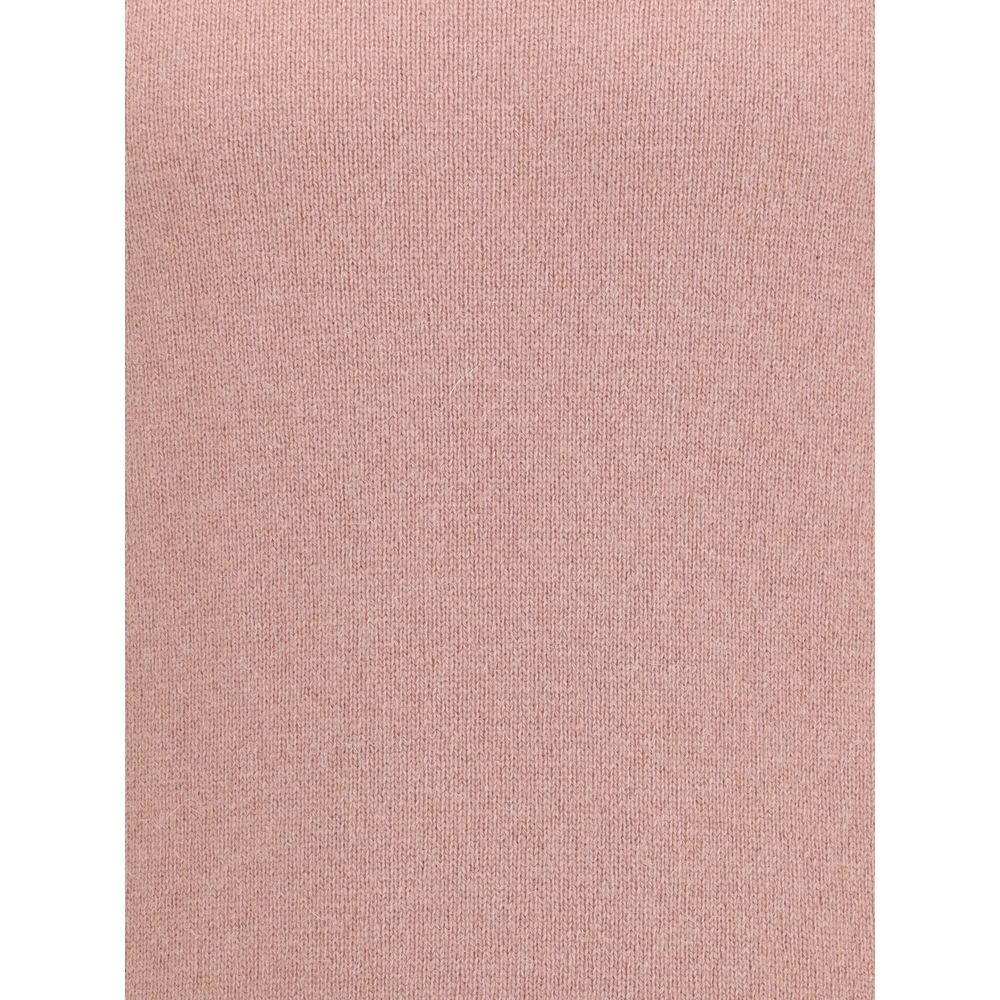 Close-up view of the fabric texture of the Brooksfield Multicolor Alpaca Vicugna Pacos Sweatshirt, showcasing its soft alpaca yarn.