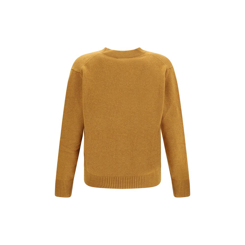 Brooksfield Yellow Fleece Wool Cardigan