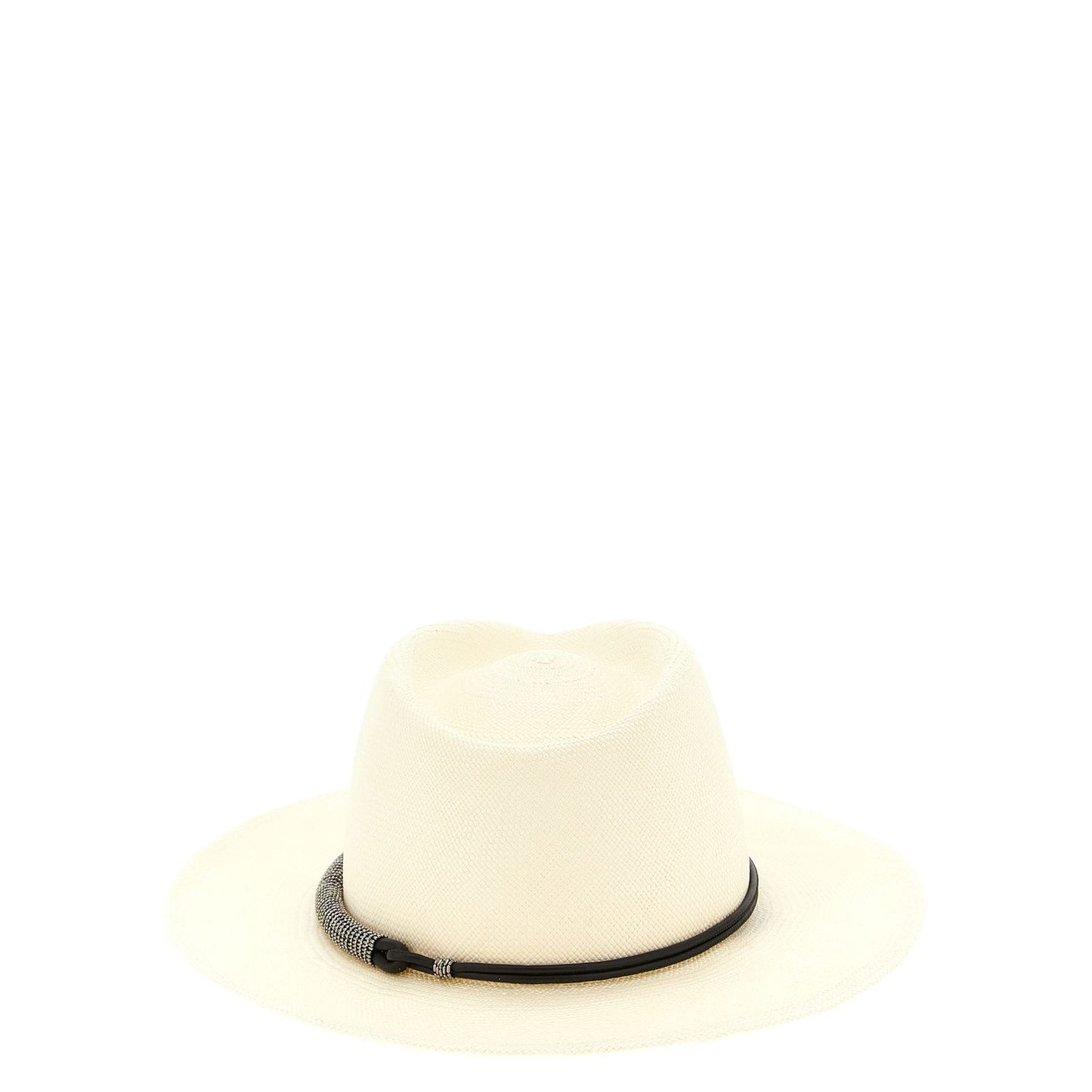 Brunello Cucinelli Beige Raffia Fedora Hat