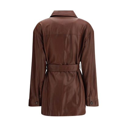 Brunello Cucinelli Brown Leather Jacket